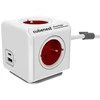 Cubenest – PowerCube, 1,5 m, išplėstinis USB PD 20 W, A+C, raudonas, POWERCUBE, 4 lizdai, USB A+C, maitinimo tiekimas 20 W