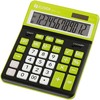 Eleven ELEVEN Calculator Juodas biuro skaičiuotuvas CDC120BKGN balti ir žali klavišai ir žalias rėmelis aplink ekraną