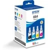 Epson 664 EcoTank 4 spalvų sudėtinė pakuotė | Epson C13T66464A | 664 EcoTank 4 spalvų sudėtinė pakuotė | Rašalo talpykla | Juodas, geltona, žalsvai mėlyna, purpurinė