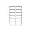 Stalo etiketės 89 x 41,8 mm, A4, dvieilis, baltas, 12 etikečių, 25 vnt., adatų spausdintuvams