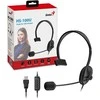 Genius HS-100U ausinės su mikrofonu, wirowa, juoda, 2.0, Na headwor, USB