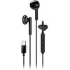 GENIUS ausinės HS-M366 ausinės, mikrofon, USB-C, rotáční klip, juoda