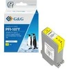 Su G&amp;G suderinamas rašalas / rašalas su PFI107Y, NC-00107Y, 6708B001, geltonas, 130 ml