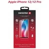 „Swissten“ grūdinto stiklo ekrano apsauga, skirta „Apple iPhone 12/12 PRO“, juoda, tinkanti dėklams ir spalvotam rėmeliui.