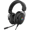 HP DHE-8005N, ausinės su mikrofonu, laidinės, juodos, 2.0, su foniniu apšvietimu, 3,5 mm lizdas + USB