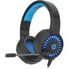 HP DHE-8011, ausinės su mikrofonu, garsumo valdymas, juoda, 2.0, podświetlona, 3.5 mm jack + USB