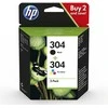 Hewlett Packard (HP) HP 304 2-pack Juodas/Tri-color (3JB05AE) Rašalinių kasečių komplektas, BK/CMY