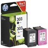 HP 303 juoda + spalva 3YM92AE