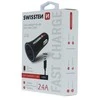 Swissten Automobilis Premium 12 24V 1A + 2.1A + USB-C 100 cm Juoda