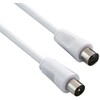 Neutralle Kabelis antenowy Coax (9,5mm) M - Coax (9,5mm) F, 2m, 75 Ohm, balta, EOL