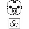 230 V nešiojamojo kompiuterio maitinimo laidas, CEE7 (lizdas) - C5, 2 m, VDE sertifikuotas, juodas, su logotipu, lizdinė pakuotė, C5 antgalis