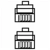 4 laidų telefono laidas, RJ11 M - RJ11 M, 6 m, juoda, ADSL modemo taupymui