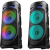 Kompiuterio kolonėlės Defender Nešiojama kolonėlė CRASHBOOM Bluetooth 16W MP3/FM/SD/USB/AUX/TWS/LED/MIC/LCD KARAOKE juoda + mikrofon + pilot
