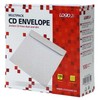 Koperta na 1 vnt. CD, papier, balta, su lepiącą klapką, Logo, 100-pack