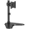 Laikiklis Powerton ERGO BASEO Regulowany uchwyt na monitorius, juoda, 20KG, wolnostojący, 17"-49", 75x75/100x100