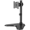 Laikiklis Powerton ERGO BASEO Regulowany uchwyt na monitorius, juoda, 20KG, wolnostojący, 17"-49", 75x75/100x100