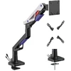 Laikiklis Powerton ERGO STRYNX Regulowany uchwyt na monitorius, balta/juoda, 2-30KG, zacisk, 24"- 57", 75x75/100x100/100x200/200x100/200x200