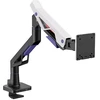Laikiklis Powerton ERGO STRYNX Regulowany uchwyt na monitorius, balta/juoda, 2-30KG, zacisk, 24"- 57", 75x75/100x100/100x200/200x100/200x200