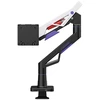 Laikiklis Powerton ERGO STRYNX Regulowany uchwyt na monitorius, balta/juoda, 2-30KG, zacisk, 24"- 57", 75x75/100x100/100x200/200x100/200x200