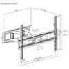 Neutralle Reguliuojamas laikiklis LPA78-466, 37"-80", maks. 40 kg, 100x100 - 600x400 mm VESA, 67-355 mm, juodas