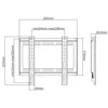 Neutralle Laikiklis TV KL22G-22F, 23"-42", 35 kg max, 50x50-200x200 VESA, 20,5mm, juoda