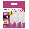 CLASSIC LED lemputė EMOS Lighting E14, 220-240V, 4.2W, 470lm, 2700k, šiltai balta, 30000h, klasikinė žvakė 102x35x35mm-3vnt. pakuotė