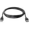USB prailginimo kabelis su logotipu (2.0), USB A M - USB A F, 1.8m, juodas, lizdinėje plokštelėje