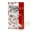 Logo USB kabelis (2.0), USB A M - microUSB (M), 0.2m, balta, blister, breloczek na klucze, EOL