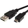 Logo USB kabelis (2.0), USB A M - miniUSB (M), 1.8m, juoda, cena za 1 vnt.