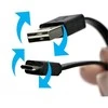 Logo USB kabelis (2.0), USB A (M) reversible - microUSB reversible (M), 1m, reversible, juoda, blister, EOL
