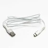 USB kabelio logotipas (2.0), USB A M - USB C (M), 2m, 480 Mb/s, 5V/3A, balta, dėžutė, nailono pynė, aliuminio jungties dangtelis
