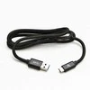 USB kabelio logotipas (3.2 gen 1), USB A M - USB C (M), 1m, 5 Gb/s, 5V/3A, juoda, dėžutė, nailono pynė, aliuminio jungties dangtelis