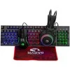 Marvo LOOT 40 komplektas klaviatūra su laidu (USB) CZ/SK, juoda pelė dla gracza, podkładka, klaviatūra, podświetlona