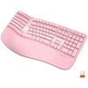 Meetion DirectorW Klaviatūra ergonomiczna belaidė US, rožinė