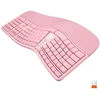 Meetion DirectorW Klaviatūra ergonomiczna belaidė US, rožinė