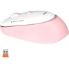 Meetion R571 Bevielė pelė, balta ir-rožinė, 1600DPI