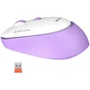 Meetion R571 Bevielė pelė, balta ir-violetinė, 1600DPI