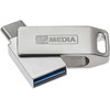 Verbatim „MyMedia MyDual USB 3.2 Gen 1“, USB 3.2 Gen 1, 32 GB, 69269, sidabrinė, 69269, USB A / USB C, su pasukamu dangteliu