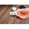 Nabíječka Essentials Slim, Įkroviklis jungiama į tinklą GaN USB-C1 PD 3.0 , USB-C2 PD 3.0, balta, 65W