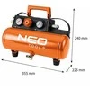 Neo „Energy+“ 18 V akumuliatorinis kompresorius, 8 barai, 3,8 l, be akumuliatoriaus