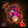 Neoninis LED paveikslas GANGSTA MONKEY daugiaspalvis FLA03 Forever Light