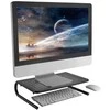 Laikiklis Powerton Monitoriaus pagrindas, tarpas klaviatūroje, juodas, metalinė / medžiaga, 20 kg keliamoji galia, Powerton, ergo