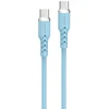 Powerton ENERGY PASTEL EDITION Kabelis USB-C, 100W, 1m, silikonowy, mėlyna