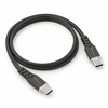 Powerton ENERGY DARK EDITION USB-C laidas, 60 W, 1 m, silikoninis, juodas