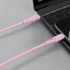 Powerton ENERGY PASTEL EDITION Kabelis USB-C, 60W, 1m, silikonowy, rožinė