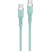 Powerton ENERGY PASTEL EDITION Kabelis USB-C, 60W, 1m, silikonowy, miętowy