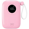 Powerton ENERGY PASTEL EDITION Powerbank 10000mAh, 2x USB-C, 22.5W, zintegrowane kable, rožinė