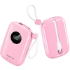 Powerton ENERGY PASTEL EDITION Powerbank 10000mAh, 2x USB-C, 22.5W, zintegrowane kable, rožinė
