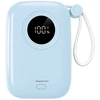 Powerton ENERGY PASTEL EDITION Powerbank 10000mAh, 2x USB-C, 22.5W, zintegrowane kable, mėlyna