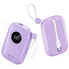 Powerton ENERGY PASTEL EDITION Powerbank 10000mAh, 2x USB-C, 22.5W, zintegrowane kable, violetinė